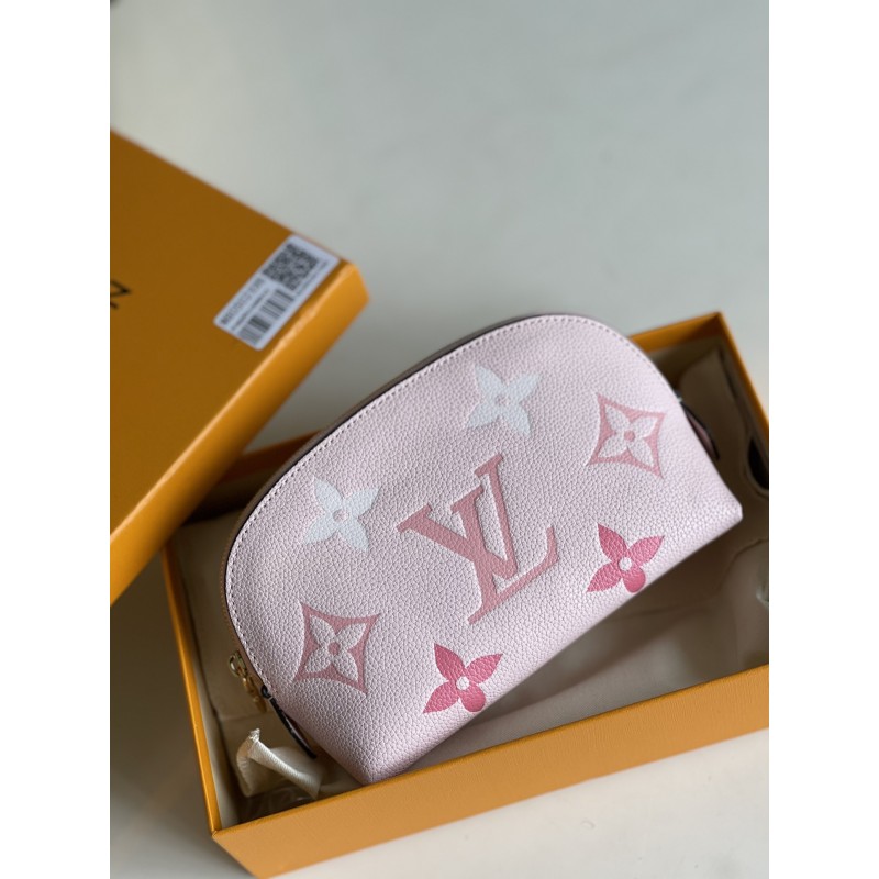 Best Louis Vuitton M80502 Cosmetic Pouch Monogram Empreinte Pink Leather